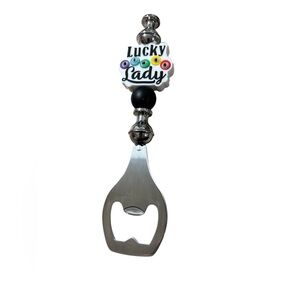 Sold Lucky Lady Bottle Opener Keychain - Multicolor Accents